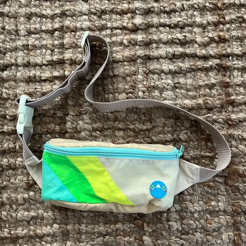 Mokuyobi Neon Seas Fanny Pack Water Resistant Belt Bag 1.5L Made in USA EUC Y2K